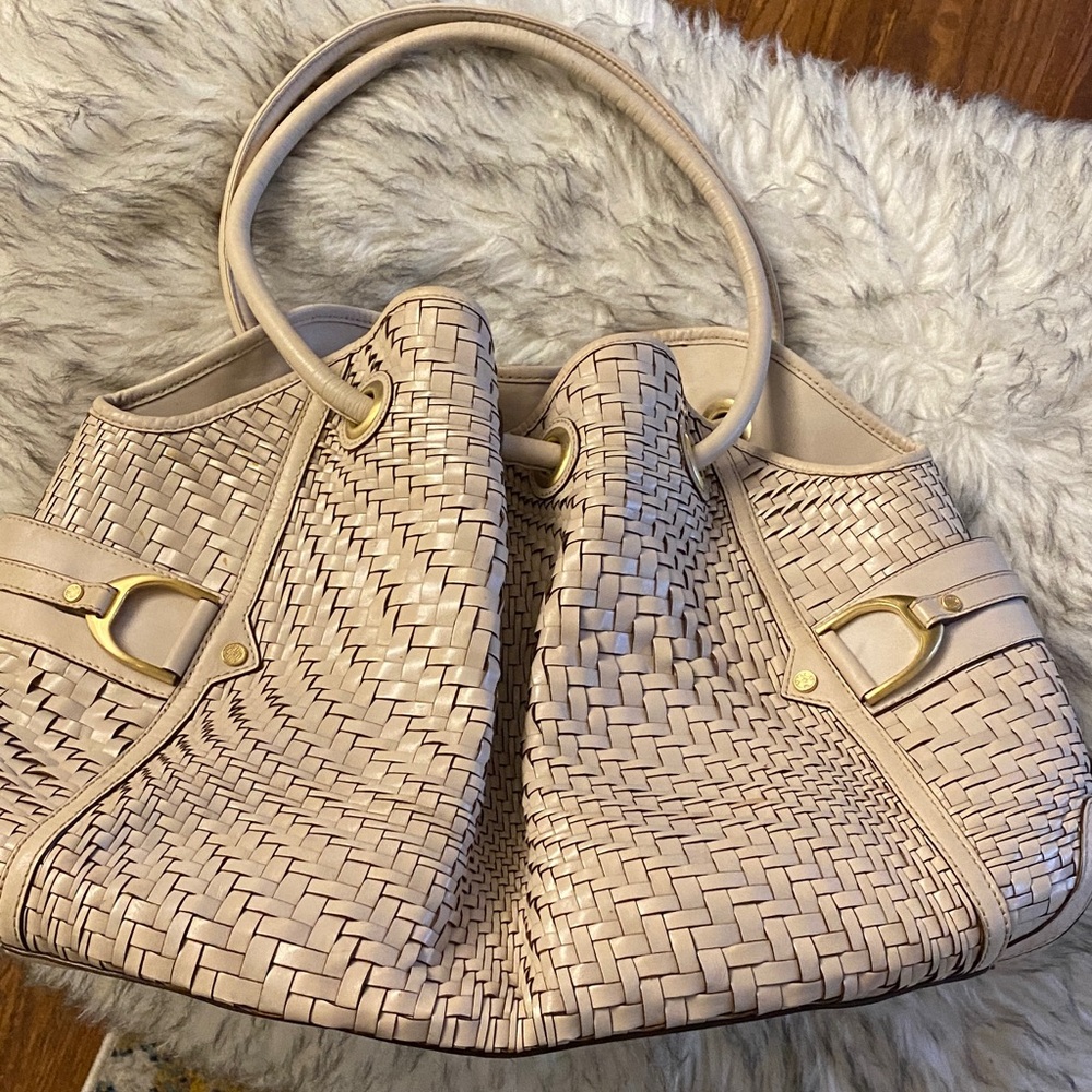 COLE HAAN Genevieve woven Denny satchel/tote bag - Picture 16 of 16